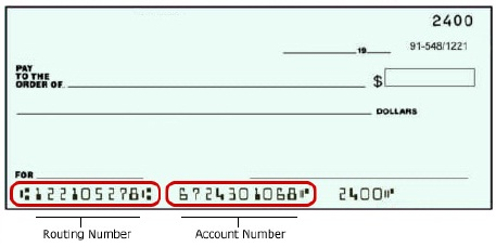 Bank routing